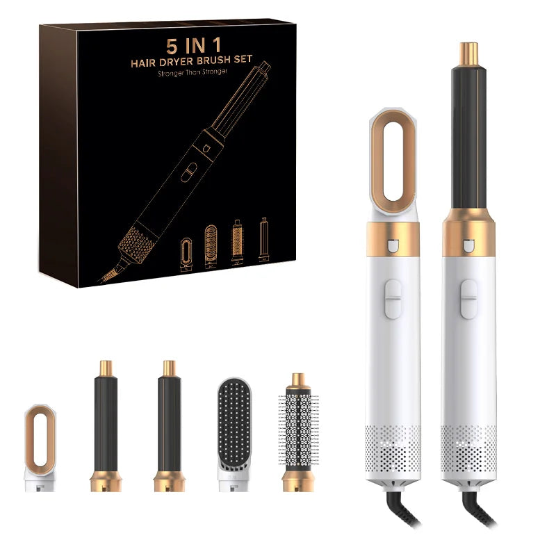 5 in 1 Hair Dryer Hot Comb Set Professional Curling Iron Hair Straightener Styling Tool For Dyson Airwrap Hair Dryer Household