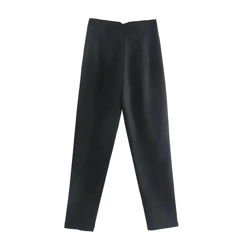 TRAF Mode Kantoorkleding Hoge taille broek voor dames Formele broek Kantooroutfits Kokerbroek Zwart Roze Witte damesbroek