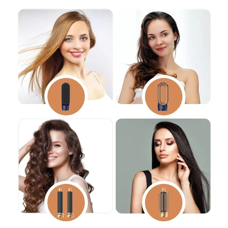 5 in 1 Hair Dryer Hot Comb Set Professional Curling Iron Hair Straightener Styling Tool For Dyson Airwrap Hair Dryer Household