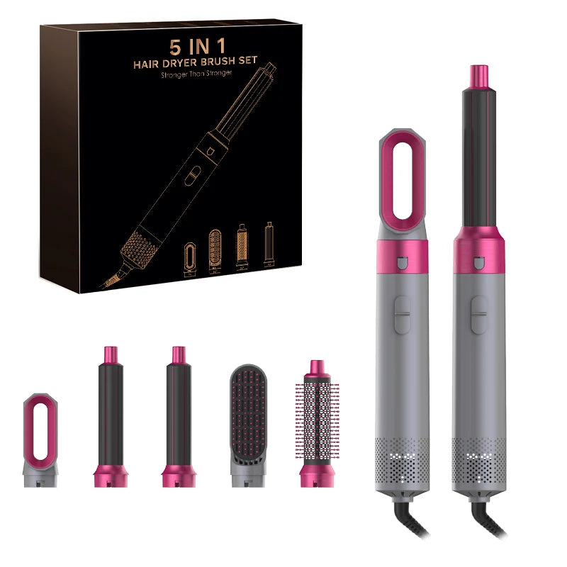 5 in 1 Hair Dryer Hot Comb Set Professional Curling Iron Hair Straightener Styling Tool For Dyson Airwrap Hair Dryer Household