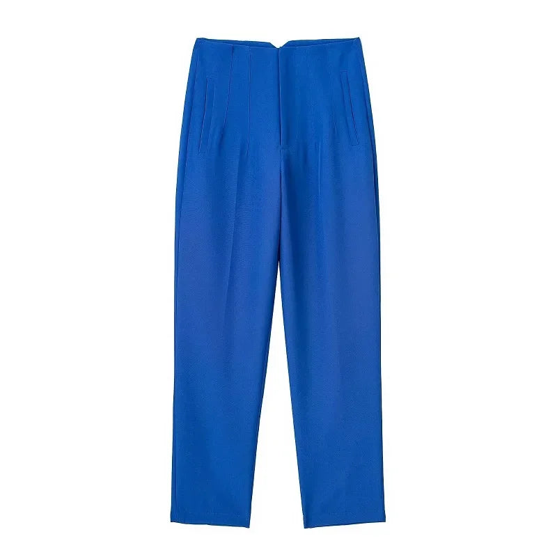TRAF Mode Kantoorkleding Hoge taille broek voor dames Formele broek Kantooroutfits Kokerbroek Zwart Roze Witte damesbroek