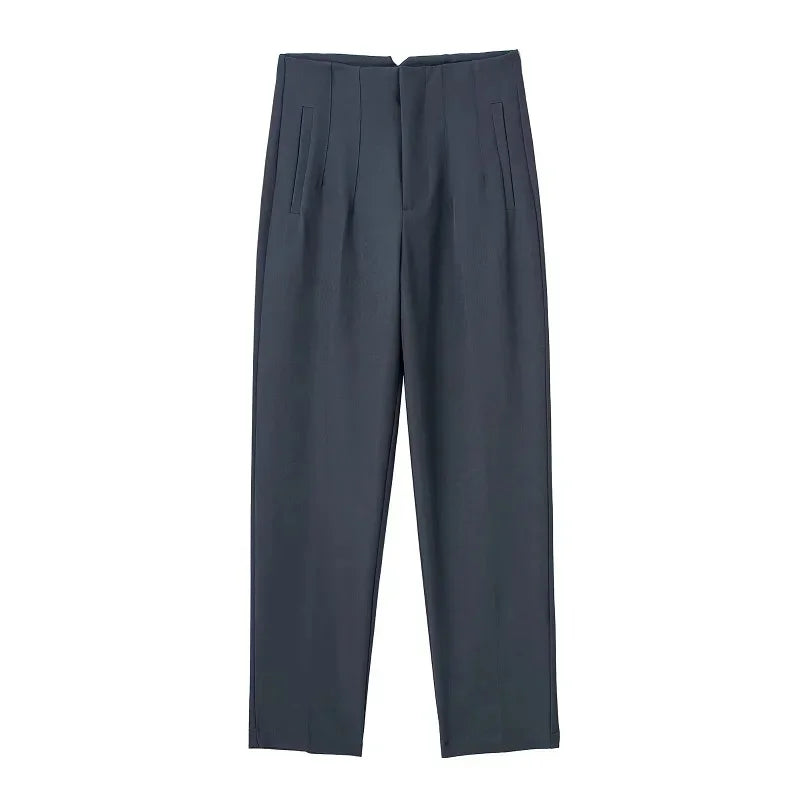 TRAF Mode Kantoorkleding Hoge taille broek voor dames Formele broek Kantooroutfits Kokerbroek Zwart Roze Witte damesbroek