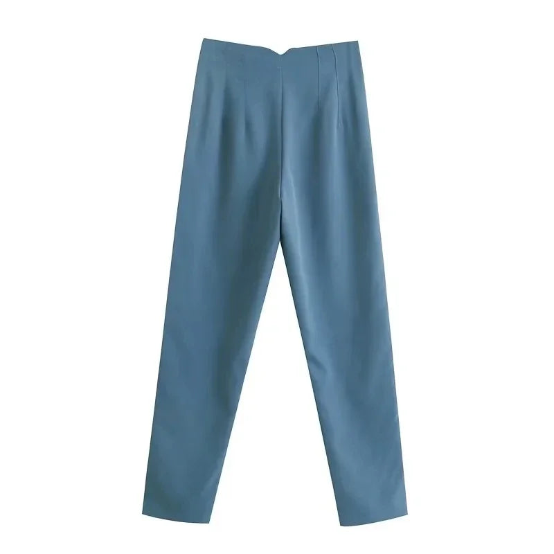TRAF Mode Kantoorkleding Hoge taille broek voor dames Formele broek Kantooroutfits Kokerbroek Zwart Roze Witte damesbroek