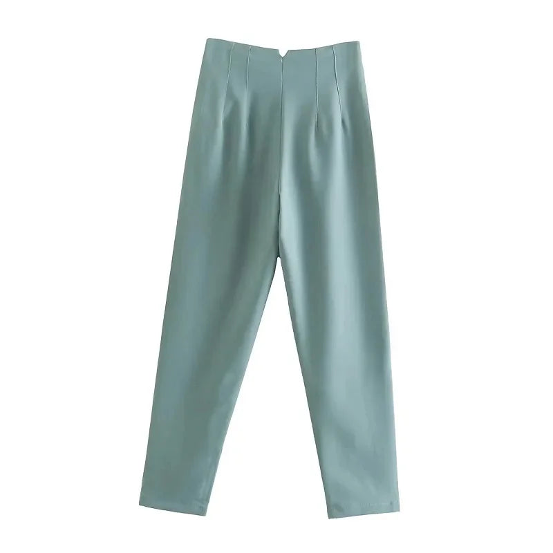 TRAF Mode Kantoorkleding Hoge taille broek voor dames Formele broek Kantooroutfits Kokerbroek Zwart Roze Witte damesbroek