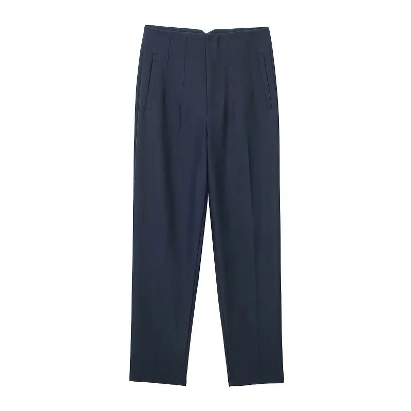 TRAF Mode Kantoorkleding Hoge taille broek voor dames Formele broek Kantooroutfits Kokerbroek Zwart Roze Witte damesbroek